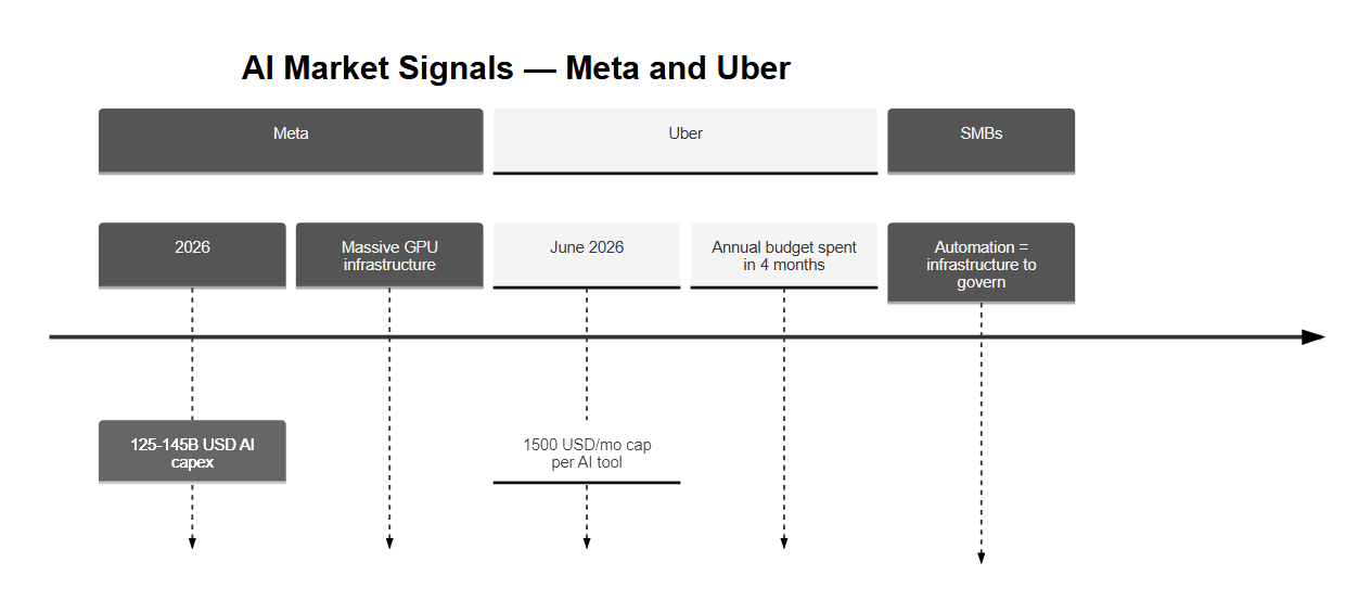 AI investment context Meta and Uber for SMBs