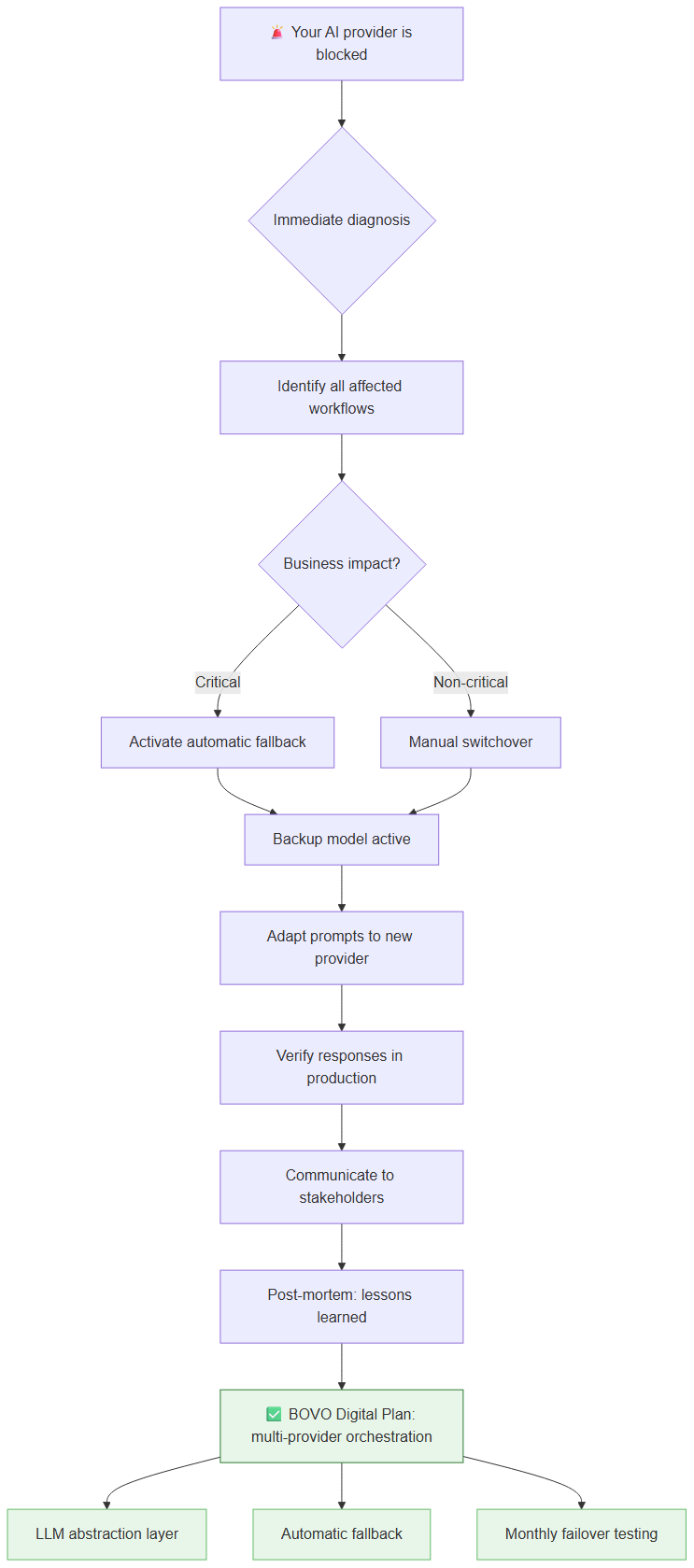 Action plan: what to do when your AI provider is blocked