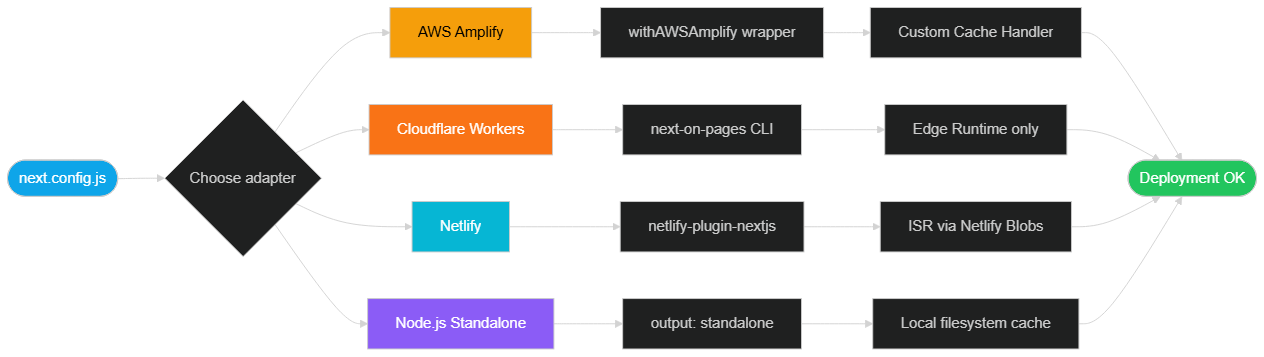 Next.js adapter configuration flowchart