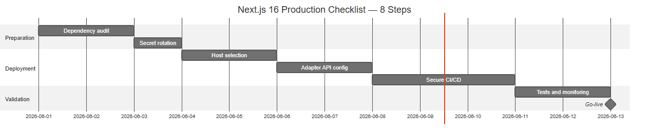 Next.js 16 production checklist for SMEs
